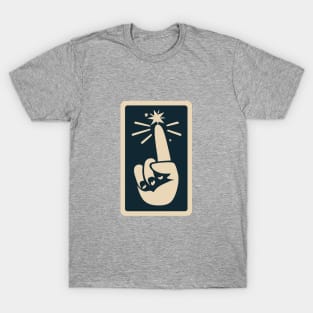 index finger sparks idea poster T-Shirt